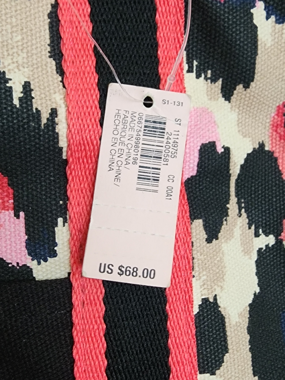Victoria's Secret Pink Leopard Canvas Tote Bag Msrp $68 NWT - Picture 2 of 6